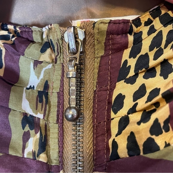 EVR Vintage Silk Animal Print Windbreaker Jacket - Picture 4 of 7